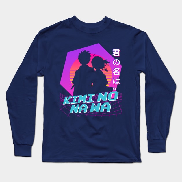 Kimi No Na Wa - Vaporwave Long Sleeve T-Shirt by The Artz